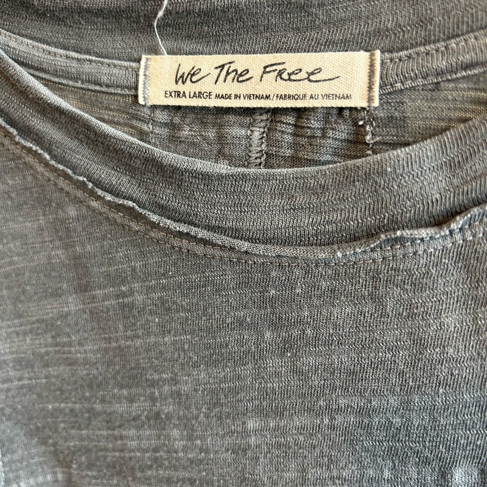 We The Free Long Sleeve Gray Tee - Picture 2 of 8